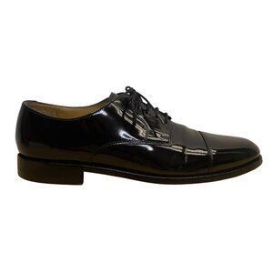 Cole Haan Men’s Black Patent Leather Caldwell Cap-Toe Oxford Dress Shoes Sz 9.5D